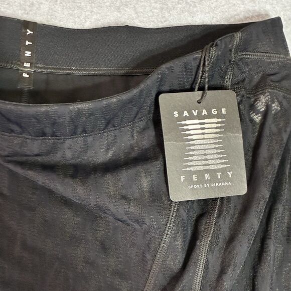 NWT Savage X Fenty High Waist Mesh Leggings Women’s 2X Black Sheer Stretch - Picture 7 of 10
